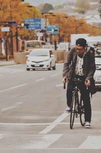 自転車・チャリファッションメンズコーディネート