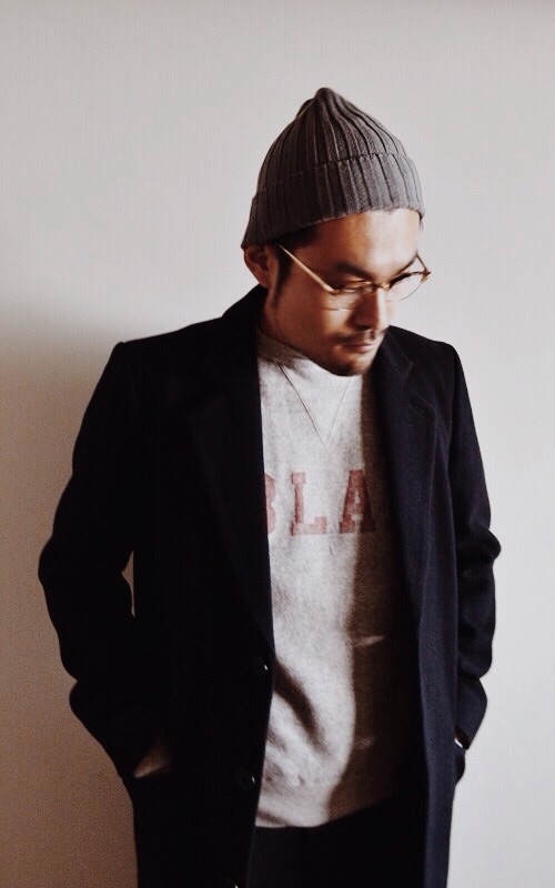 edih.ニット帽　メンズコーディネート