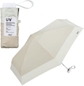 Wpc. 日傘 遮光切り継ぎtiny ベージュ 折りたたみ傘《遮光率＆UVカット率100％・UPF50＋・晴雨兼用》