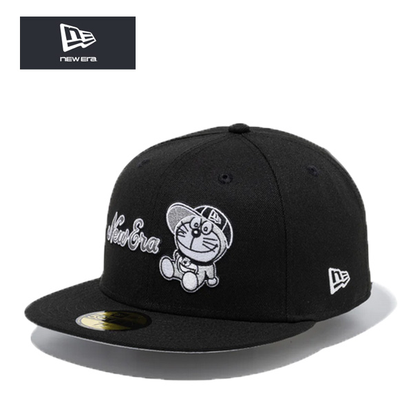 ニューエラ コラボ キャップ ドラえもん 59FIFTY New Era 黒 ブラック モノトーン