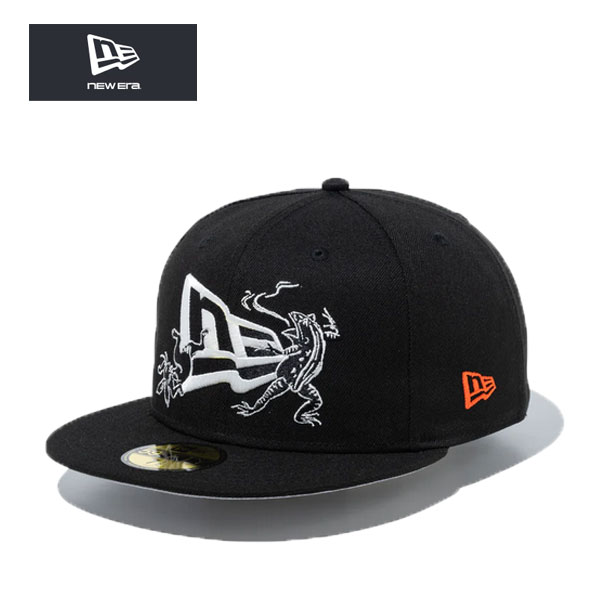 ニューエラ コラボ キャップ 鳥獣戯画 59FIFTY New Era 黒 ブラック アート