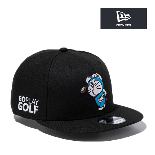 ニューエラ ドラえもん コラボ キャップ ゴルフ 9FIFTY GO PLAY GOLF ブラック 黒