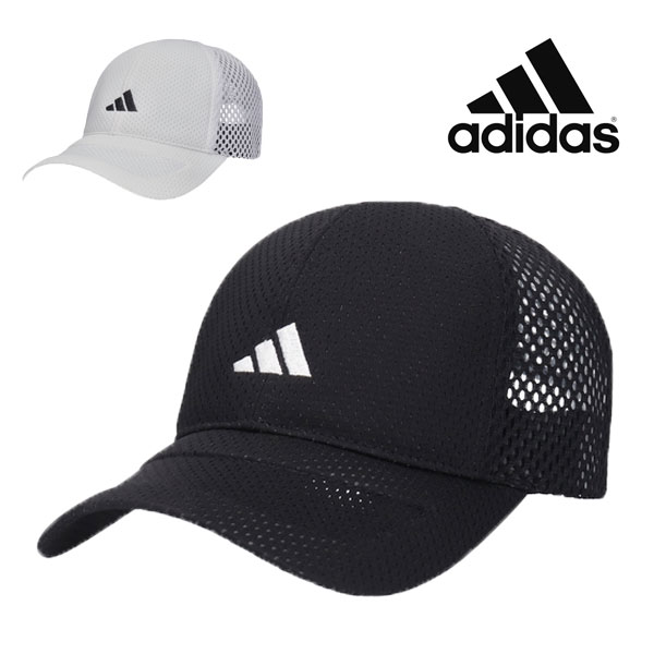 アディダス ブリーズレス ベースボールキャップ メッシュ adidas 黒  ブラック 白