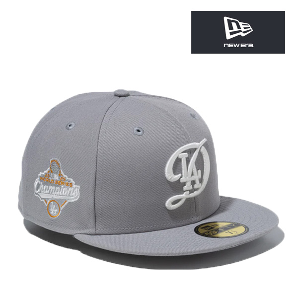 ニューエラ キャップ 59FIFTY ワールドシリーズチャンピオン 2025 ロサンゼルス ドジャース シティーコネクトロゴ グレー la