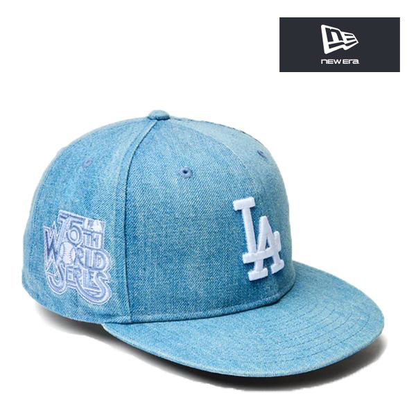 ニューエラ 59FIFTY キャップ ウォッシュドデニム ロサンゼルス ドジャース
