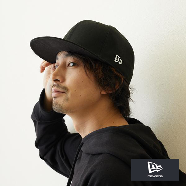 ニューエラ 59FIFTY ベーシック ブラック ホワイトフラッグ/newera