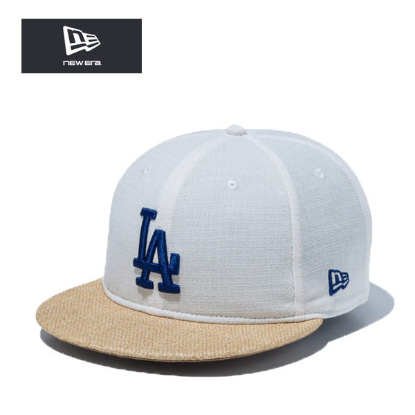ニューエラ キャップ 59FIFTY ソフトバックラム Paper Visor ロサンゼルス ドジャース オフホワイト × ナチュラル la