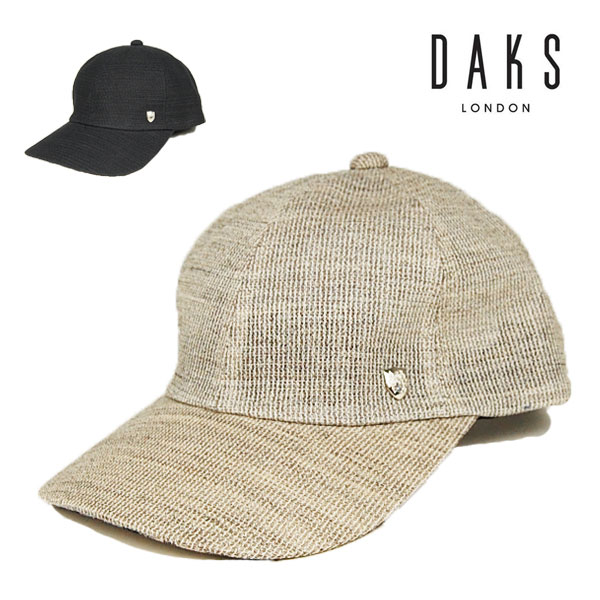 ダックス 春夏 メッシュ キャップ DAKS 紳士 黒 生成り
