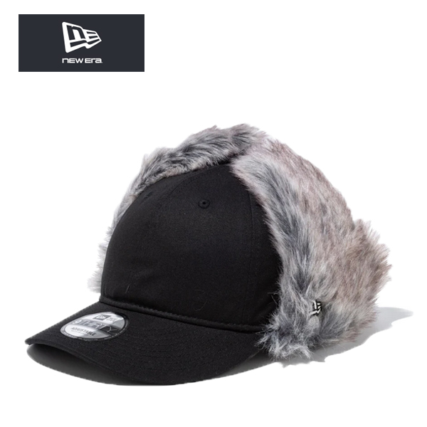 ニューエラ キャップ 耳当て付き 9THIRTY Dog Ear ドッグイヤー ブラック 黒 無地 NEW ERA 930