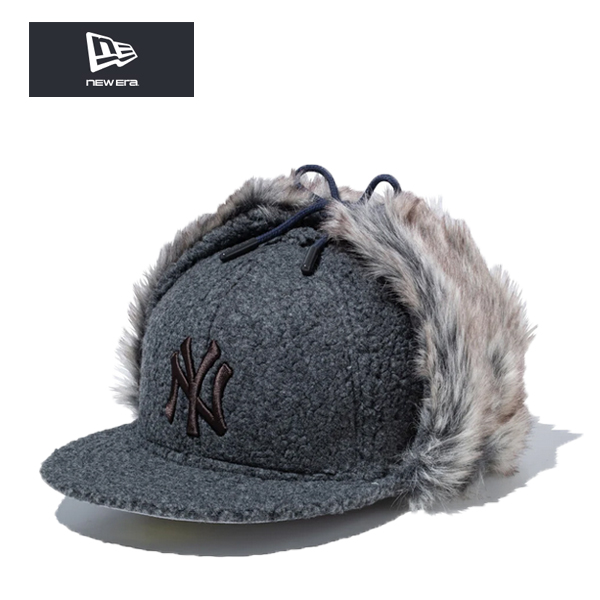 ニューエラ キャップ 59FIFTY Dog Ear ドッグイヤー ボア ニューヨーク・ヤンキース ダークグレー NY NEW ERA