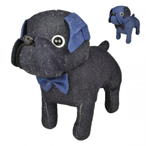 ファクトリーメイド デニムドッグ パグ 犬 ぬいぐるみ デニム 置物 リアル 犬雑貨